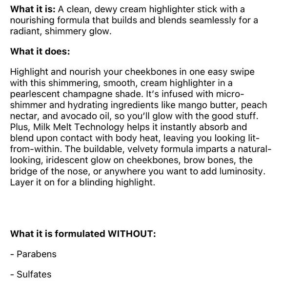 MILK Makeup Dewy Cream Highlighter Stick FLARE 🪞 NEW Full Size - Picture 6 of 7